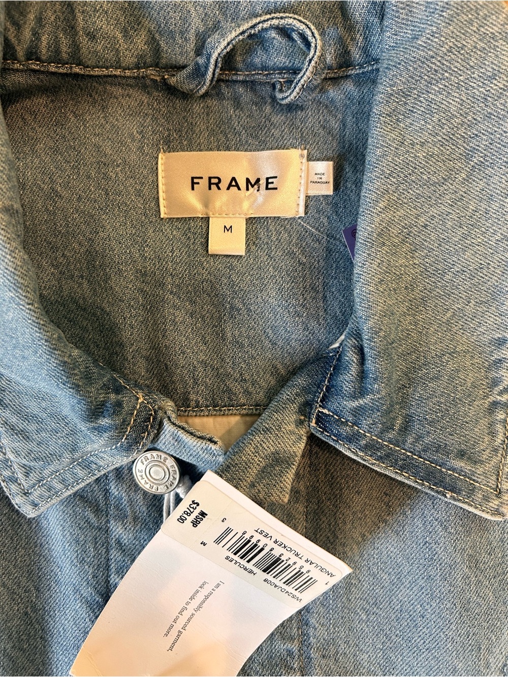 FRAME Sleeveless Denim Vest in Light Blue NWT. $378 Retail - Picture 5 of 8
